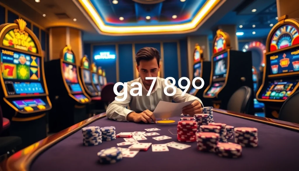 Experience intense gameplay and high-stakes action with ga6789 in a luxurious casino setting.