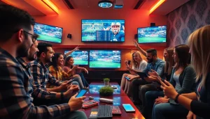 Experience the dynamic atmosphere of online sportsbooks Oklahoma in an engaging sports betting scene.