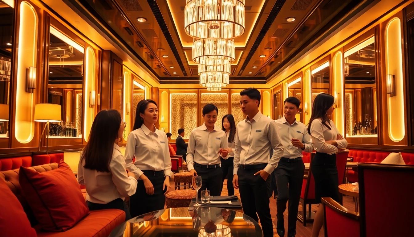 Elegant and inviting 인계동셔츠룸 interior showcasing stylish female managers and sophisticated ambiance