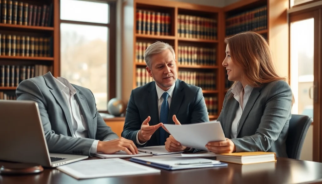 Consultation with Clearwater Car Accident Lawyer in a professional office setting.