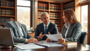 Consultation with Clearwater Car Accident Lawyer in a professional office setting.