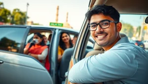 Delhi Taxi Service vehicle showcasing reliable, clean taxi rides in a vibrant urban Delhi setting.