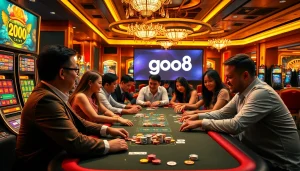Engaging online gambling scene highlighting go8 đăng nhập on a vibrant casino interface.