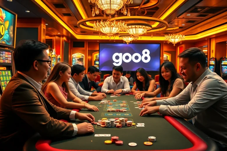 Engaging online gambling scene highlighting go8 đăng nhập on a vibrant casino interface.