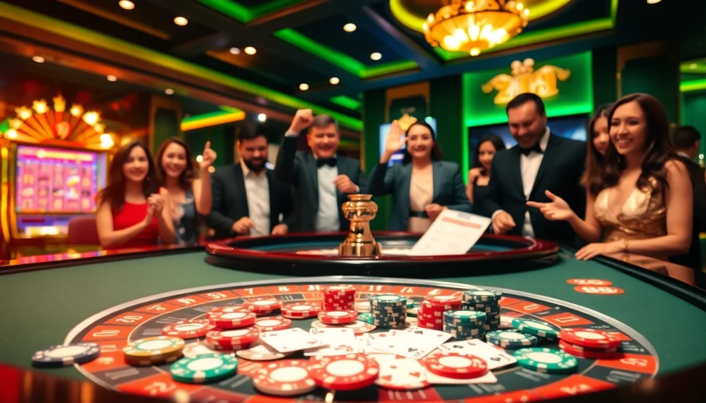 Experience the excitement of xin 88 at an elegant casino table with thrilling games and vibrant atmosphere.