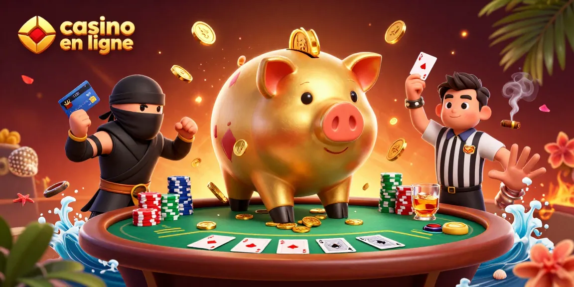Découvrez le monde du casino en ligne avec une illustration dynamique de personnages 3D amusants.