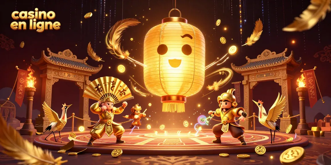 Gagnez au casino en ligne avec un esprit lantern doré et ses guerriers en papier.